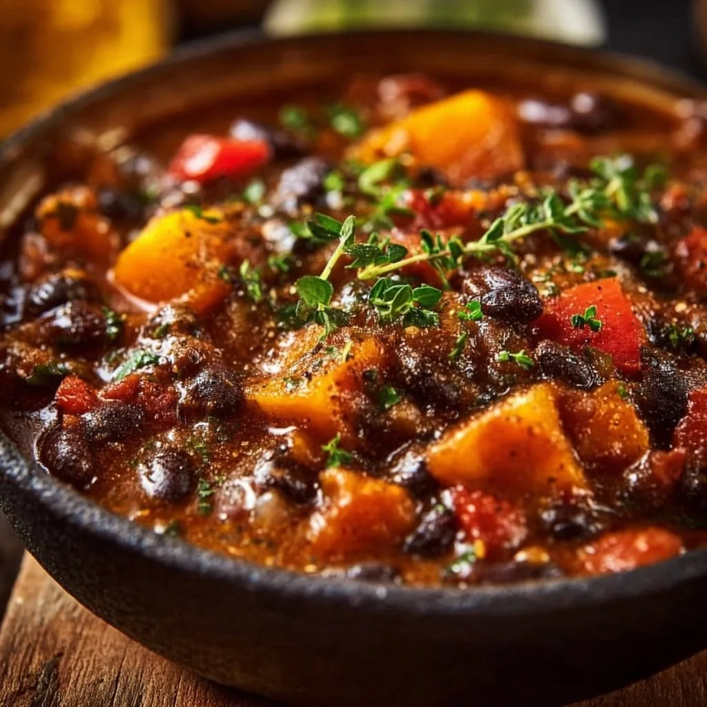 Hearty Black Bean & Squash Stew