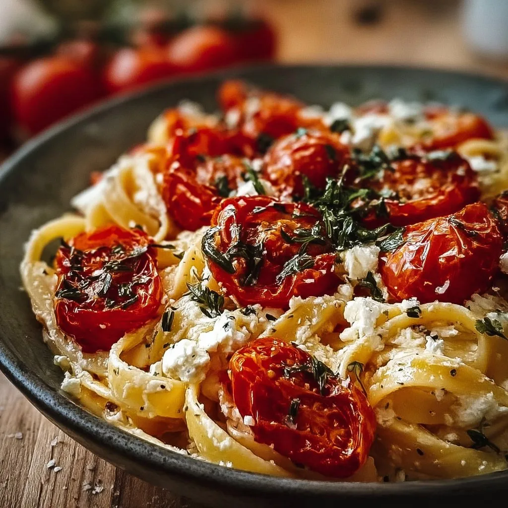 Roasted Tomato And Garlic Ricotta Pasta