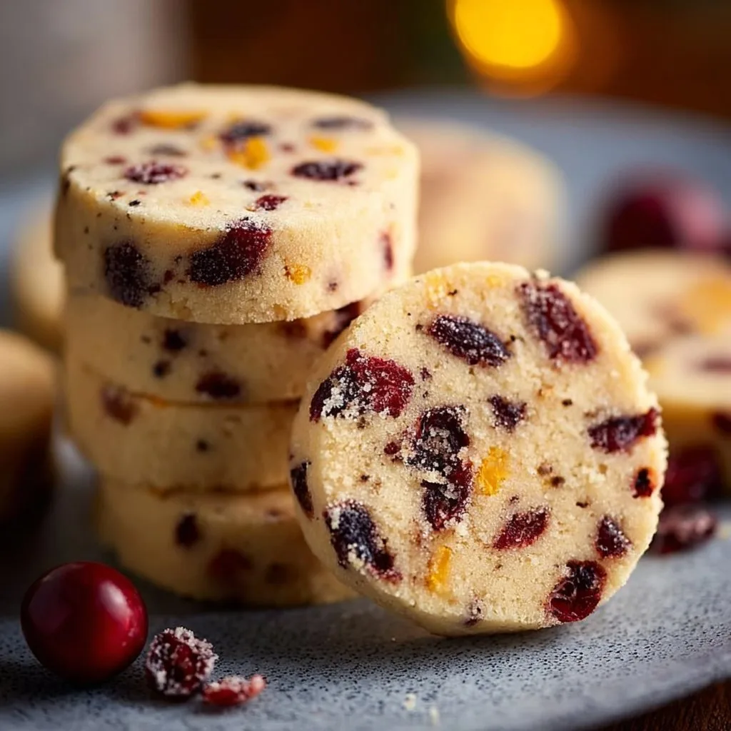 Cranberry Orange Shortbread Cookies Recipe