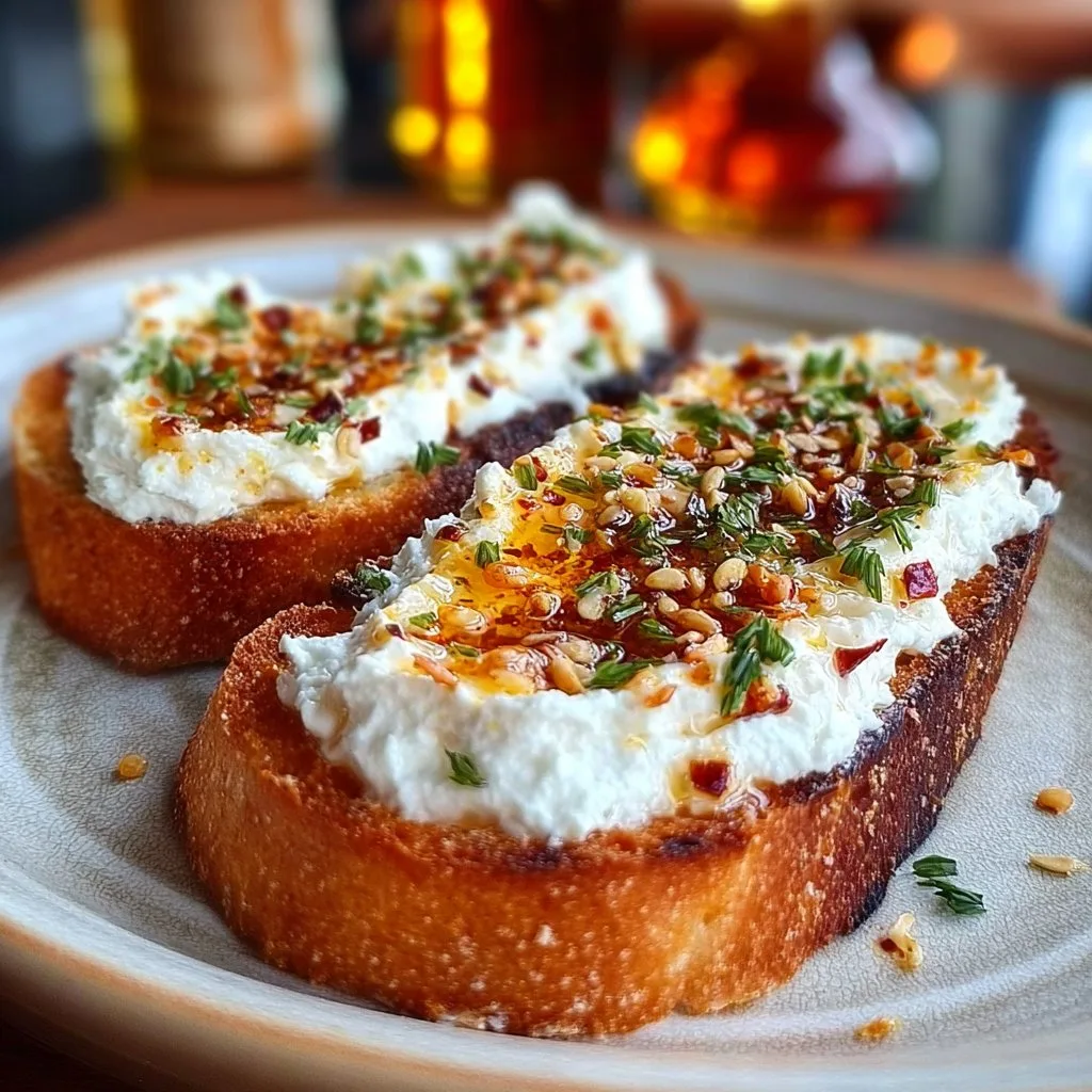Sweet and Spicy Whipped Feta Crostini 4 Sweet and Spicy Whipped Feta Crostini