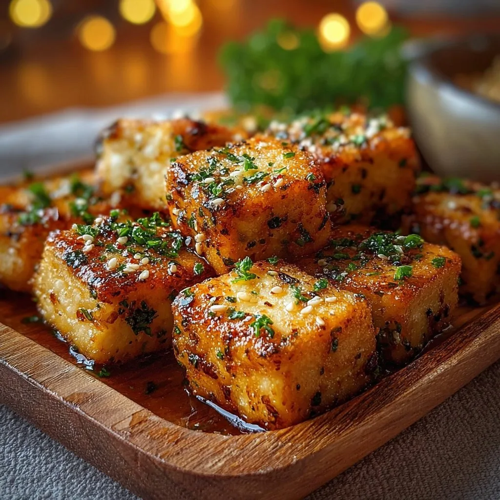 Crispy Garlic Butter Tofu Bites