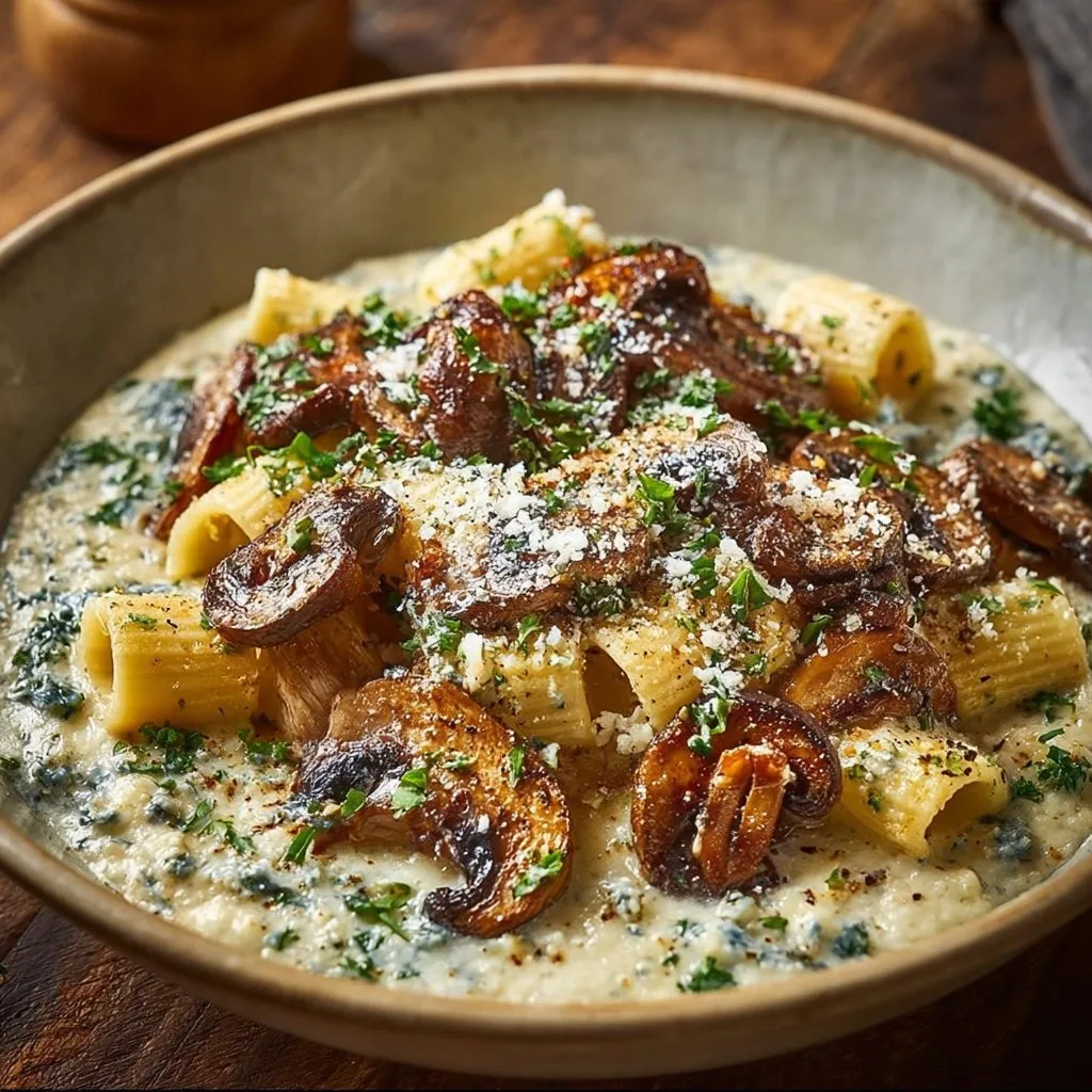 Gorgonzola Truffle Cream Mushrooms
