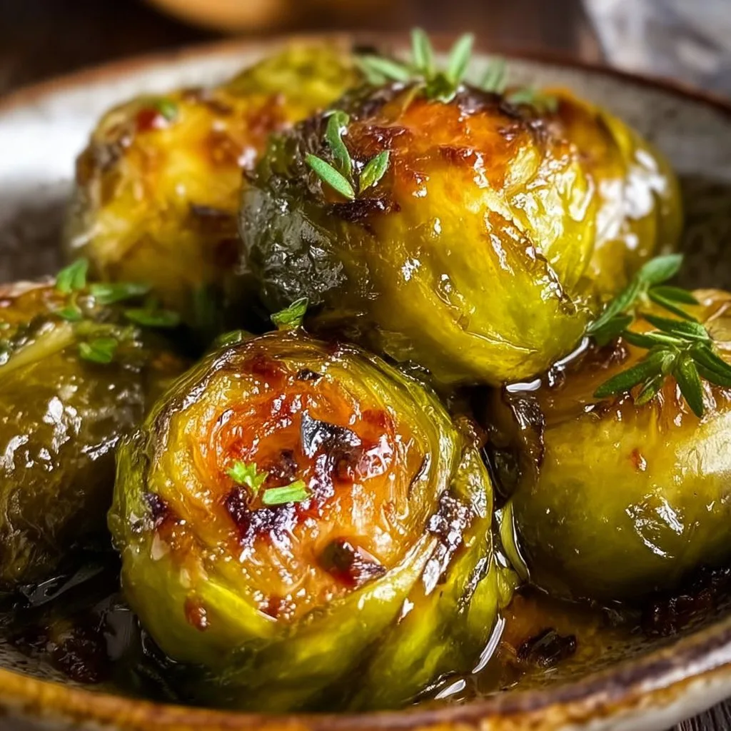 Roasted Brussels Sprouts with Maple Glaze