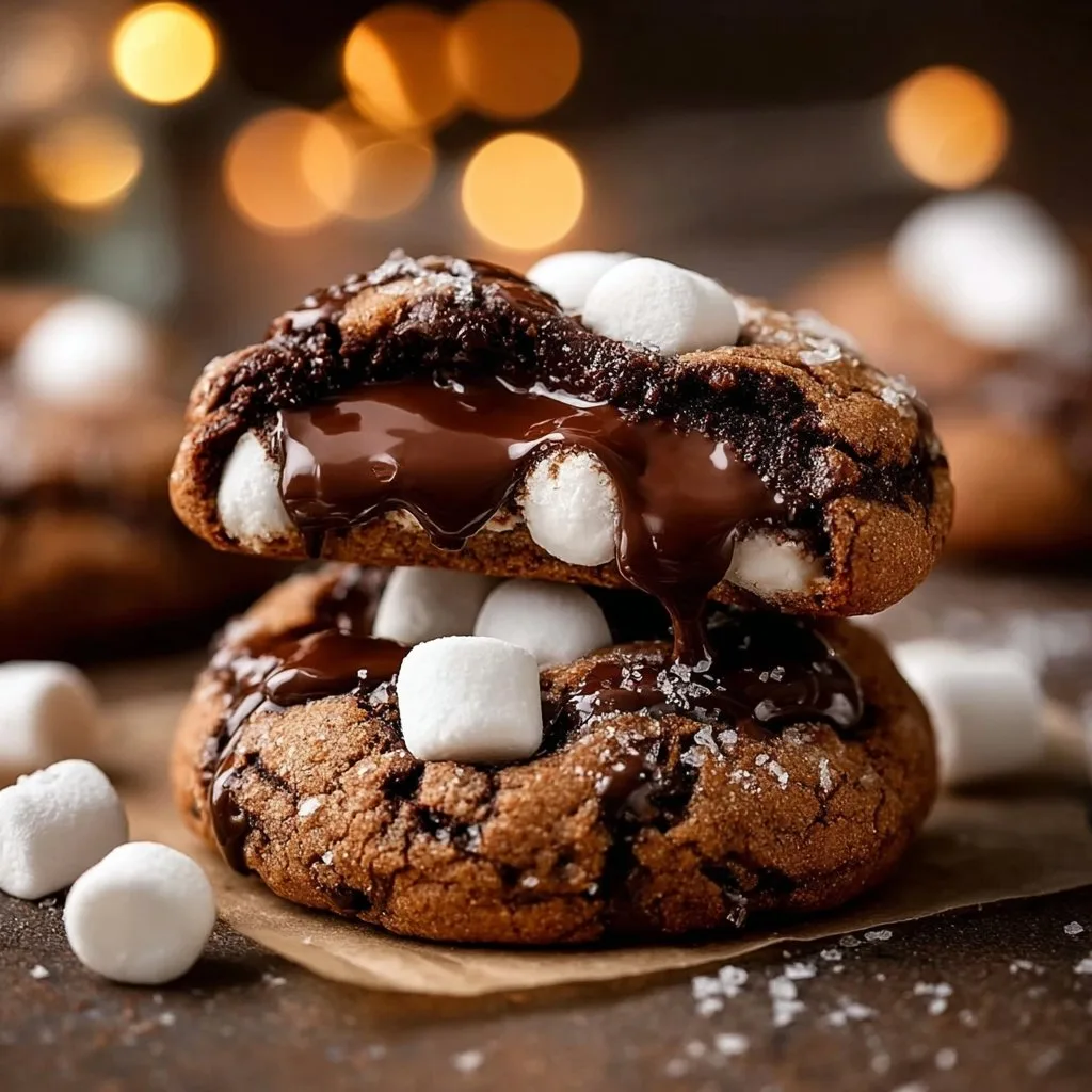 Marshmallow Hot Cocoa Surprise Cookies Recipe
