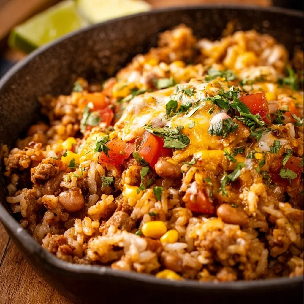 Turkey Taco Rice Skillet