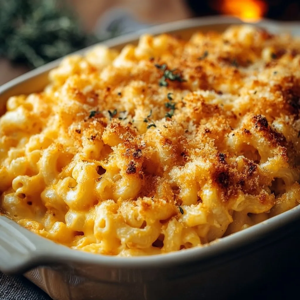 Creamy Baked Cheddar Mac-and-Cheese