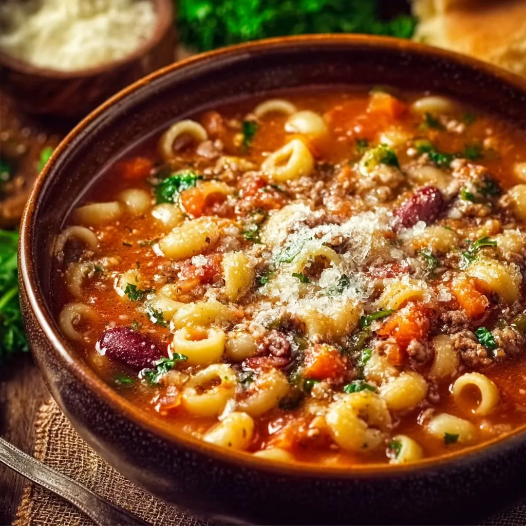 Hearty Italian Pasta Fagioli Soup