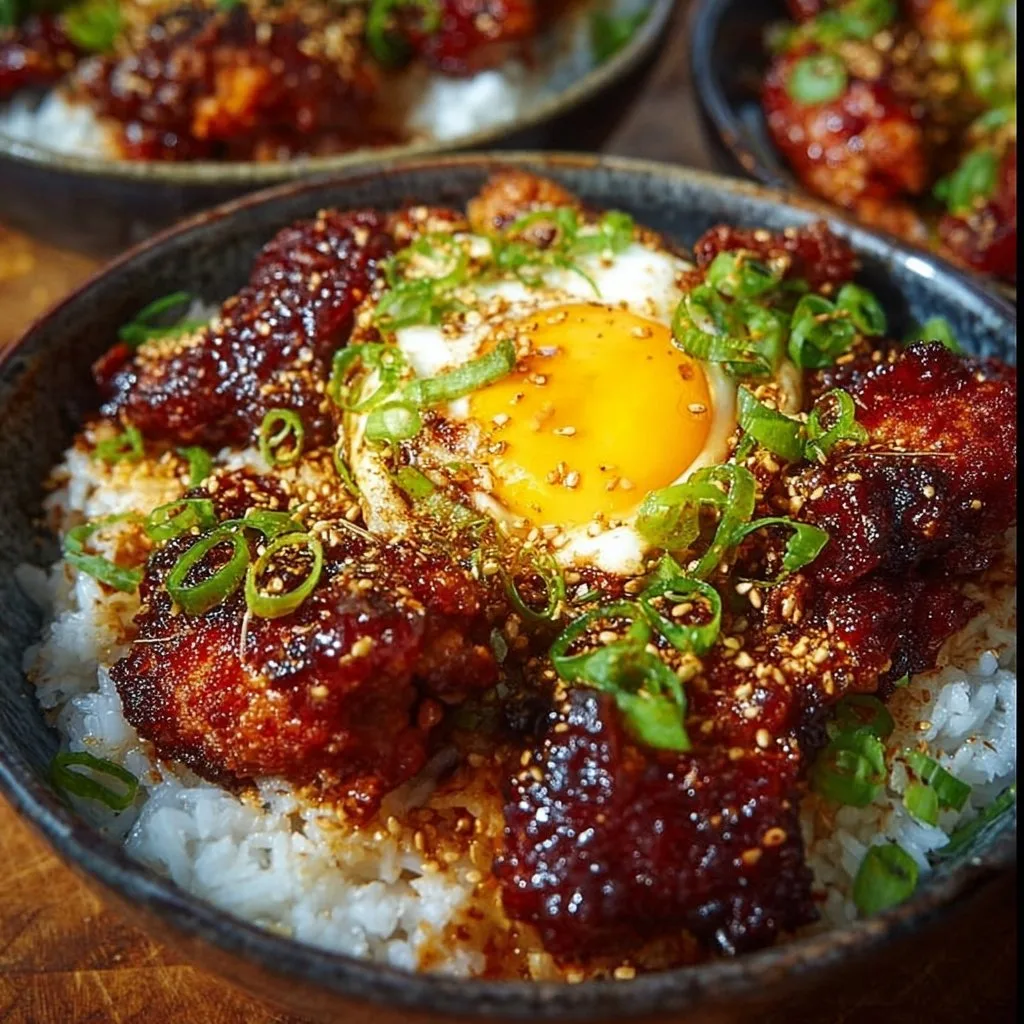Sticky Korean Fried Chicken and Rice Bowls 4 Sticky Korean Fried Chicken and Rice Bowls