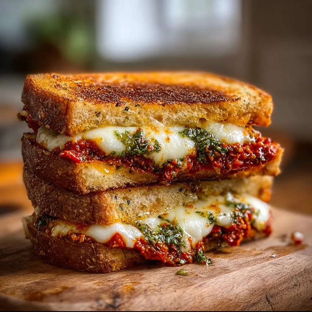Sun-Dried Tomato Pesto Grilled Cheese
