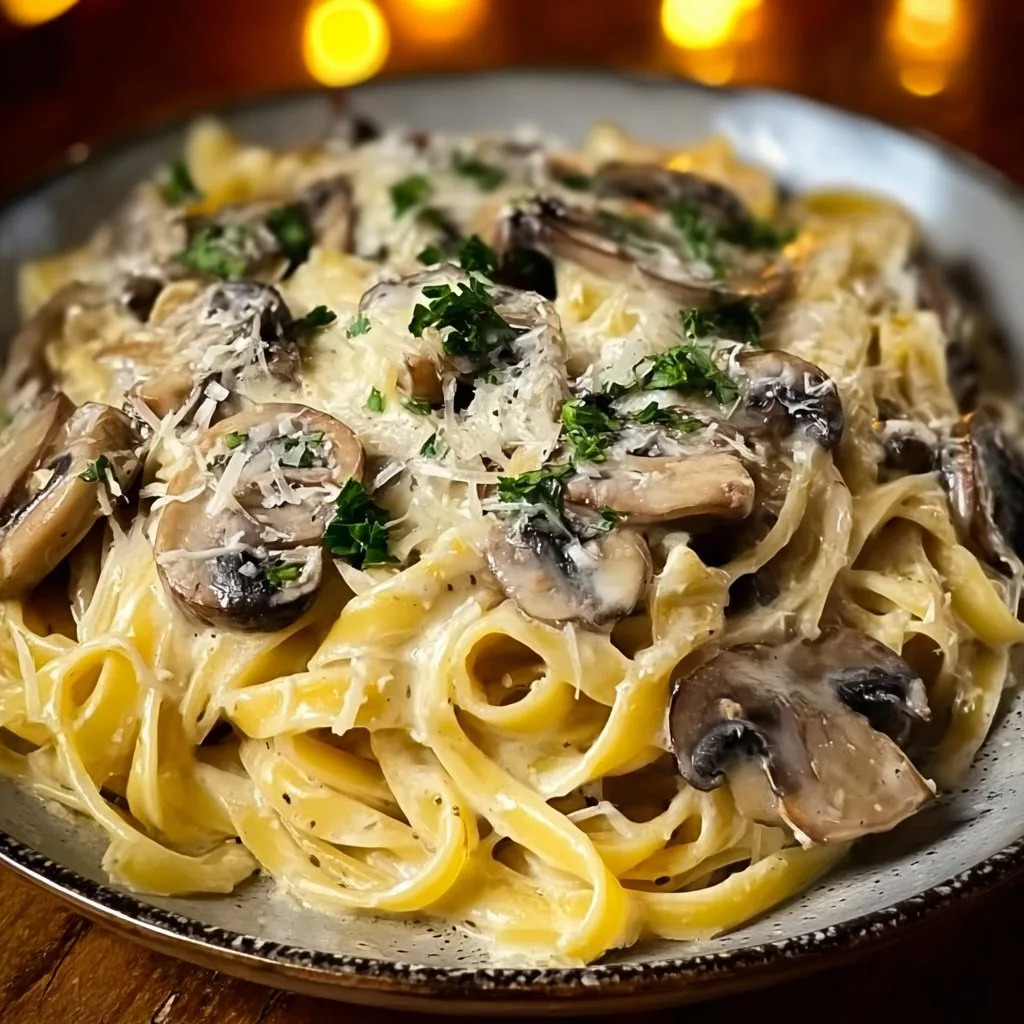 Indulge in Creamy Mushroom Gruyere Pasta for Dinner Tonight!