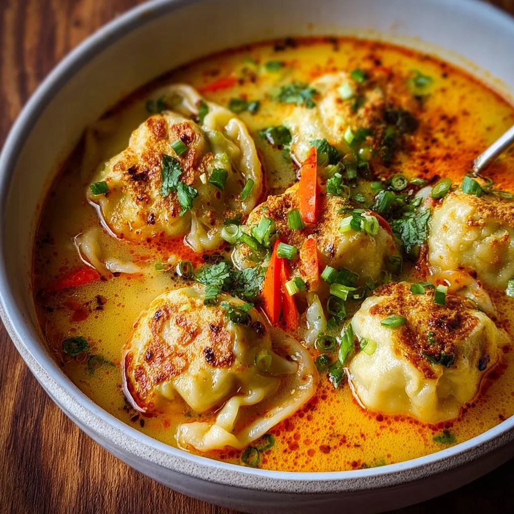 Coconut Curry Soup with Dumplings
