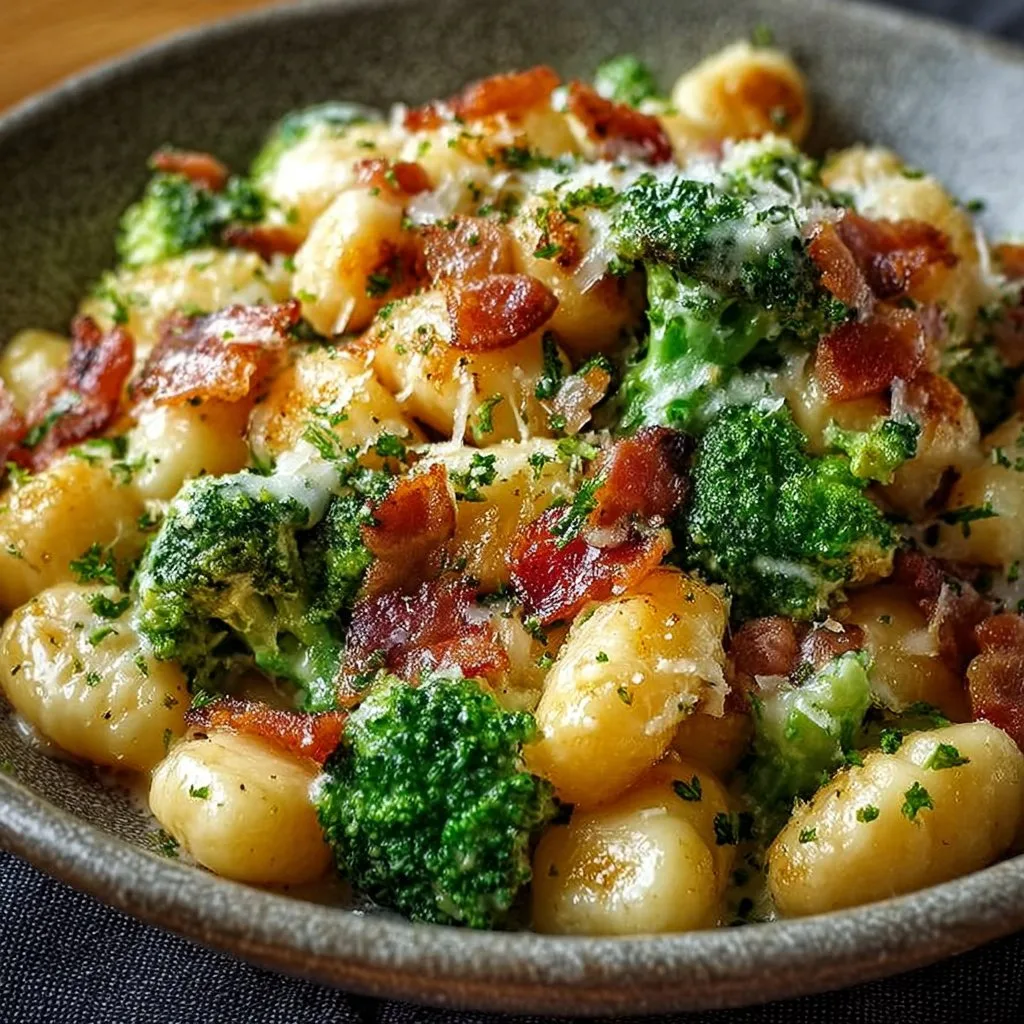 Boursin, Bacon, and Broccoli Gnocchi