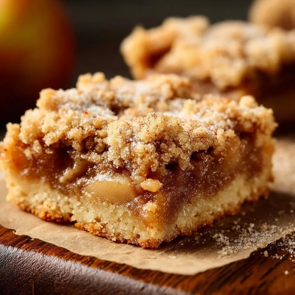 Brown Sugar Apple Crisp Shortbread Bars.