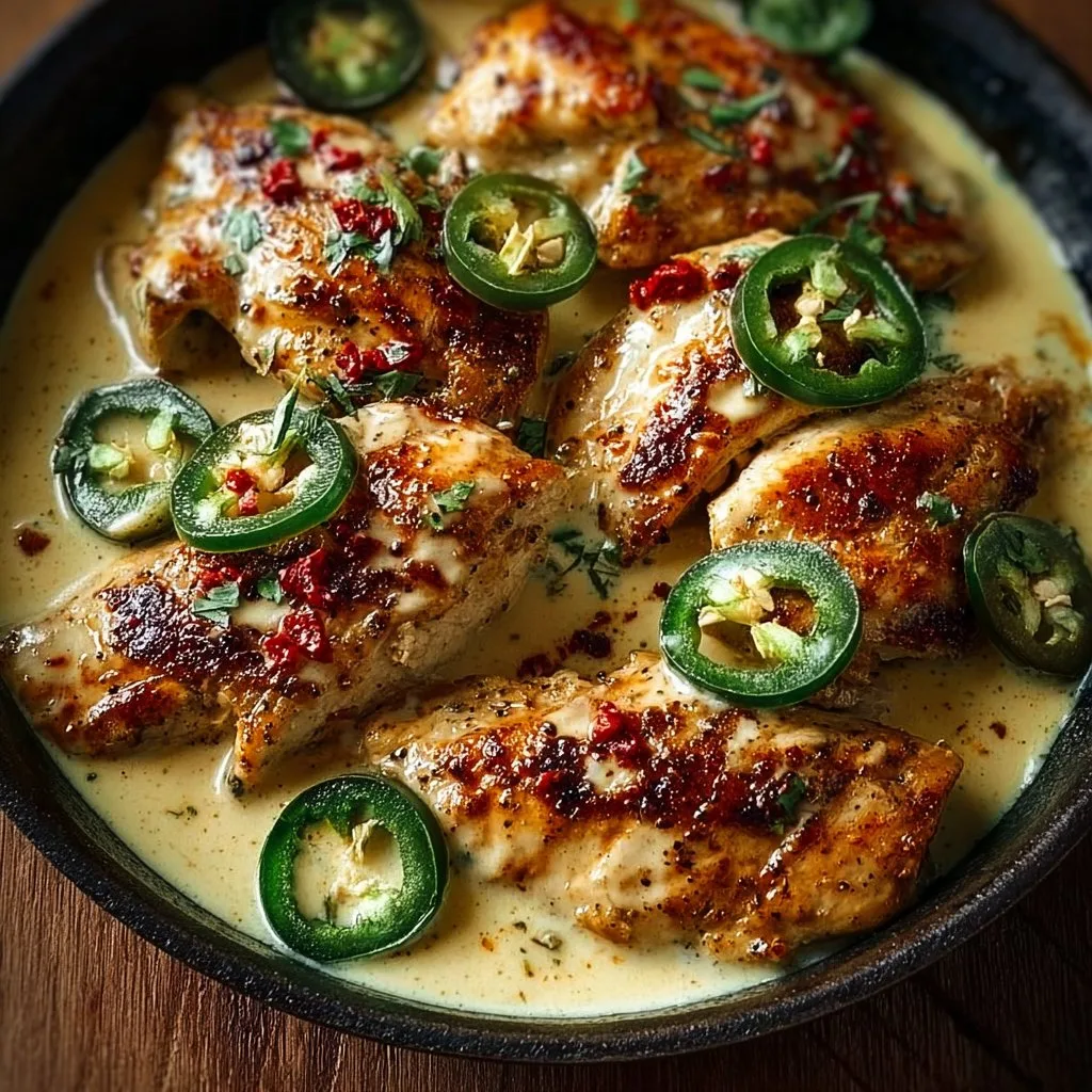 Spicy Jalapeno Chicken with Creamy Sauce