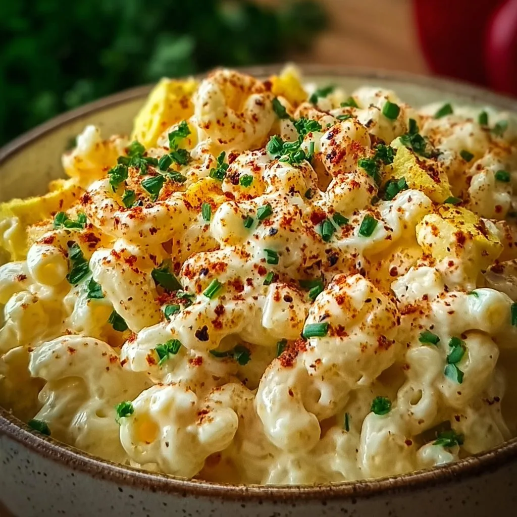Deviled Egg Macaroni Salad