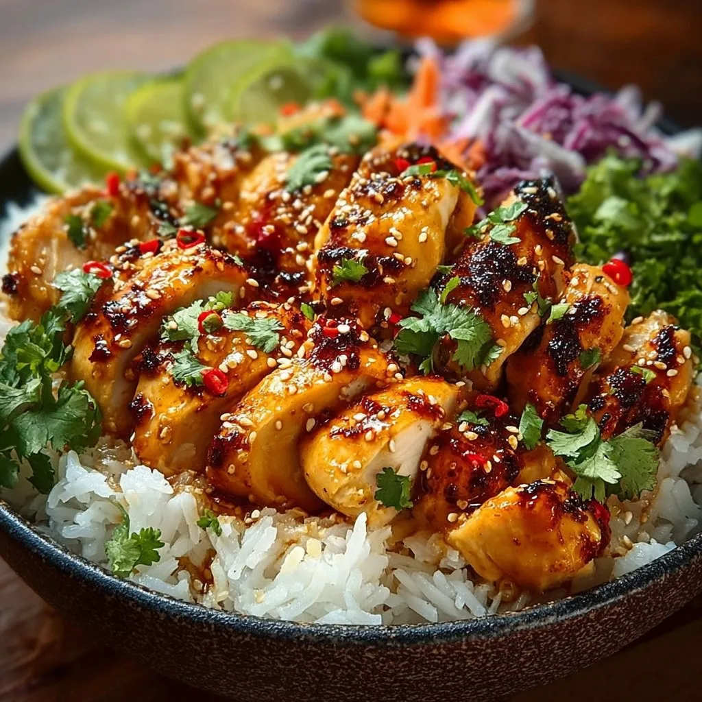 Spicy Maple Chicken and Coconut Rice