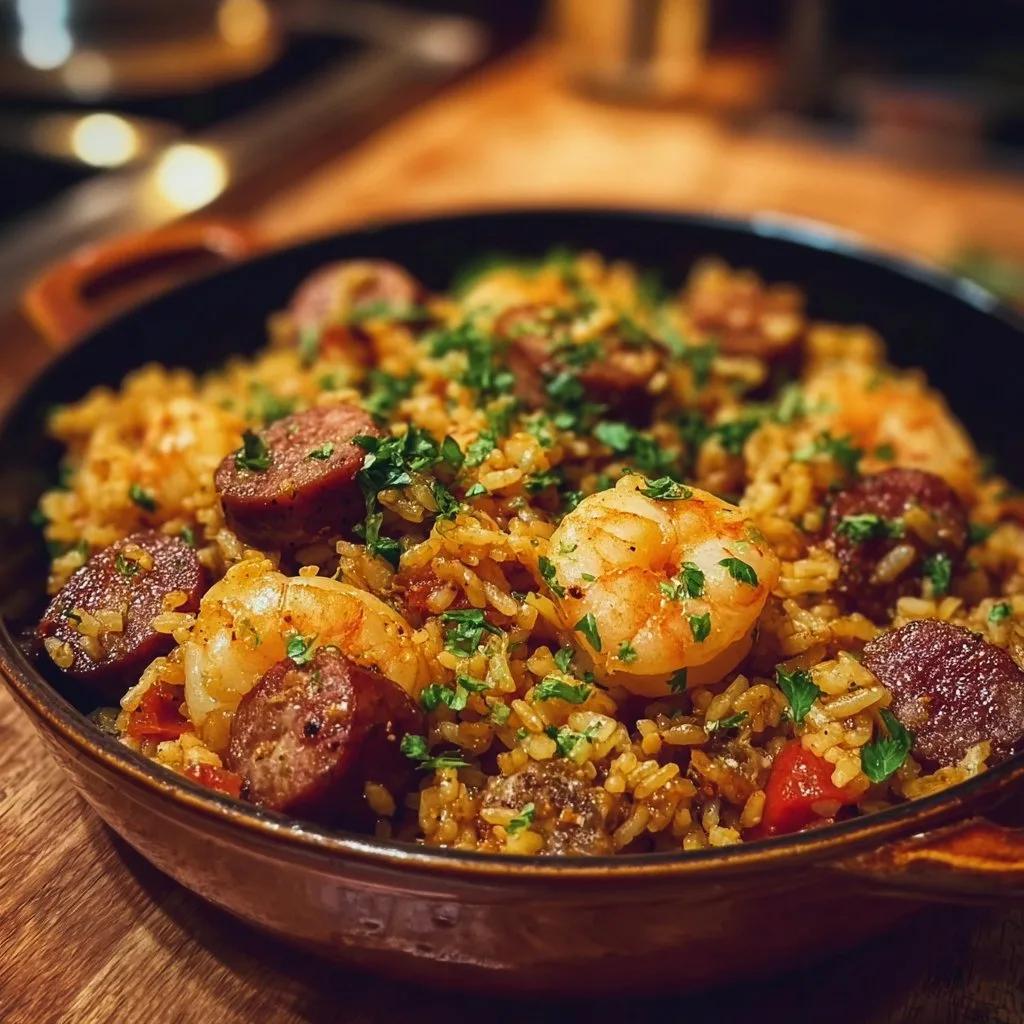 Shrimp Sausage Dirty Rice