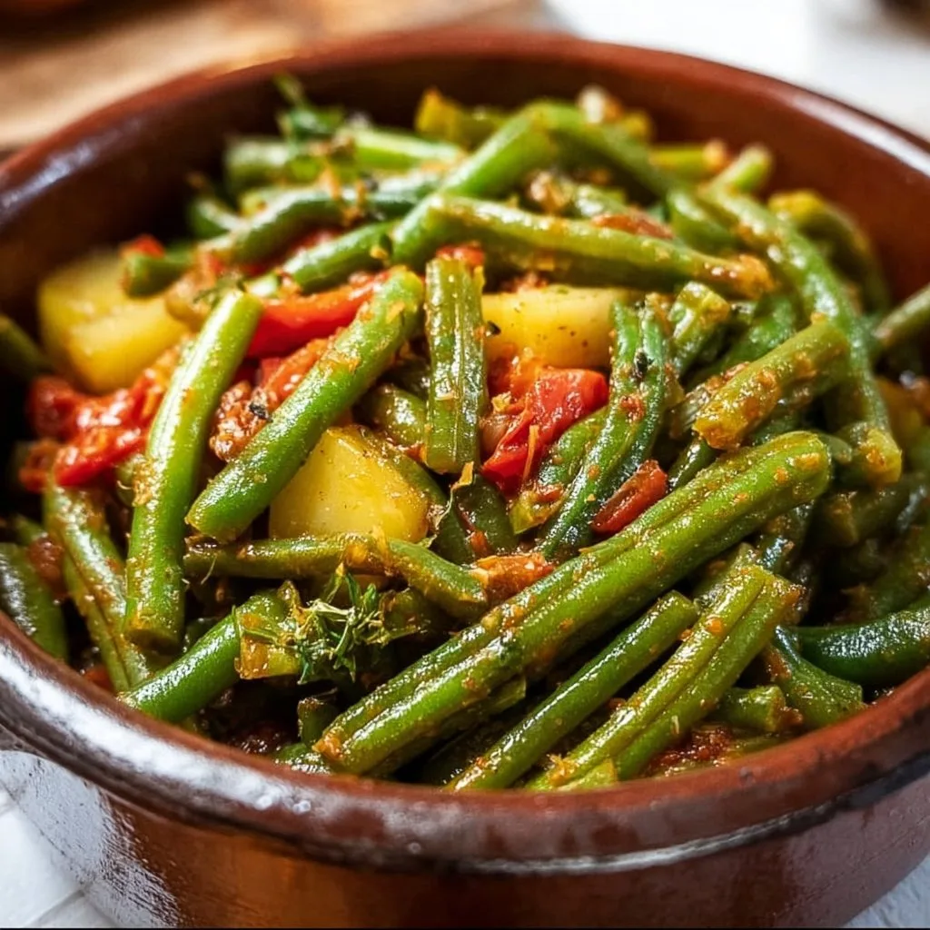 Greek Green Beans Fasolakia