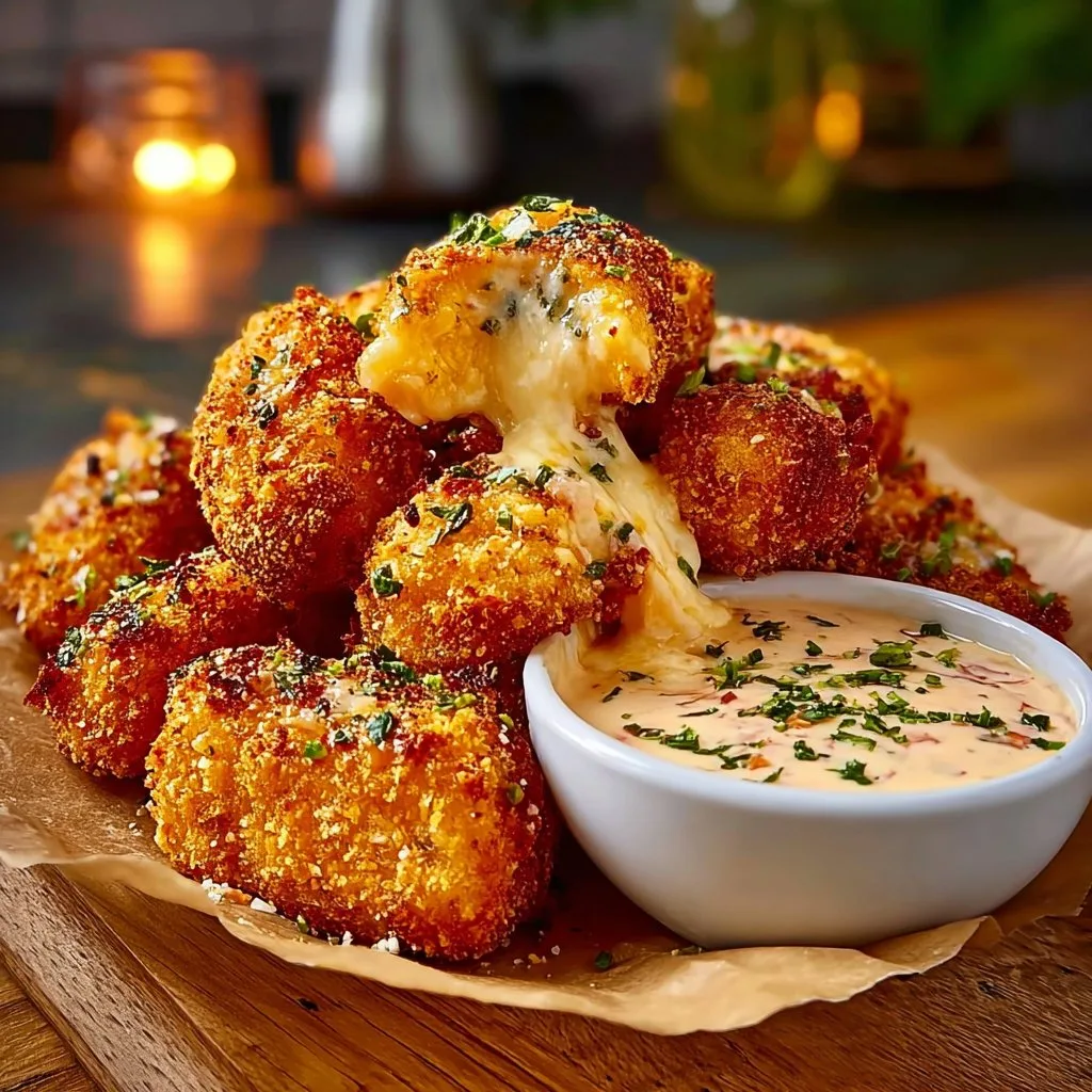 Cheesy Jalapeño Ranch Chicken Poppers with a Creamy Dip