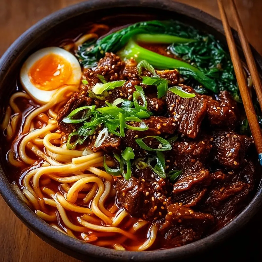 Spicy Korean Gochujang Beef Noodles
