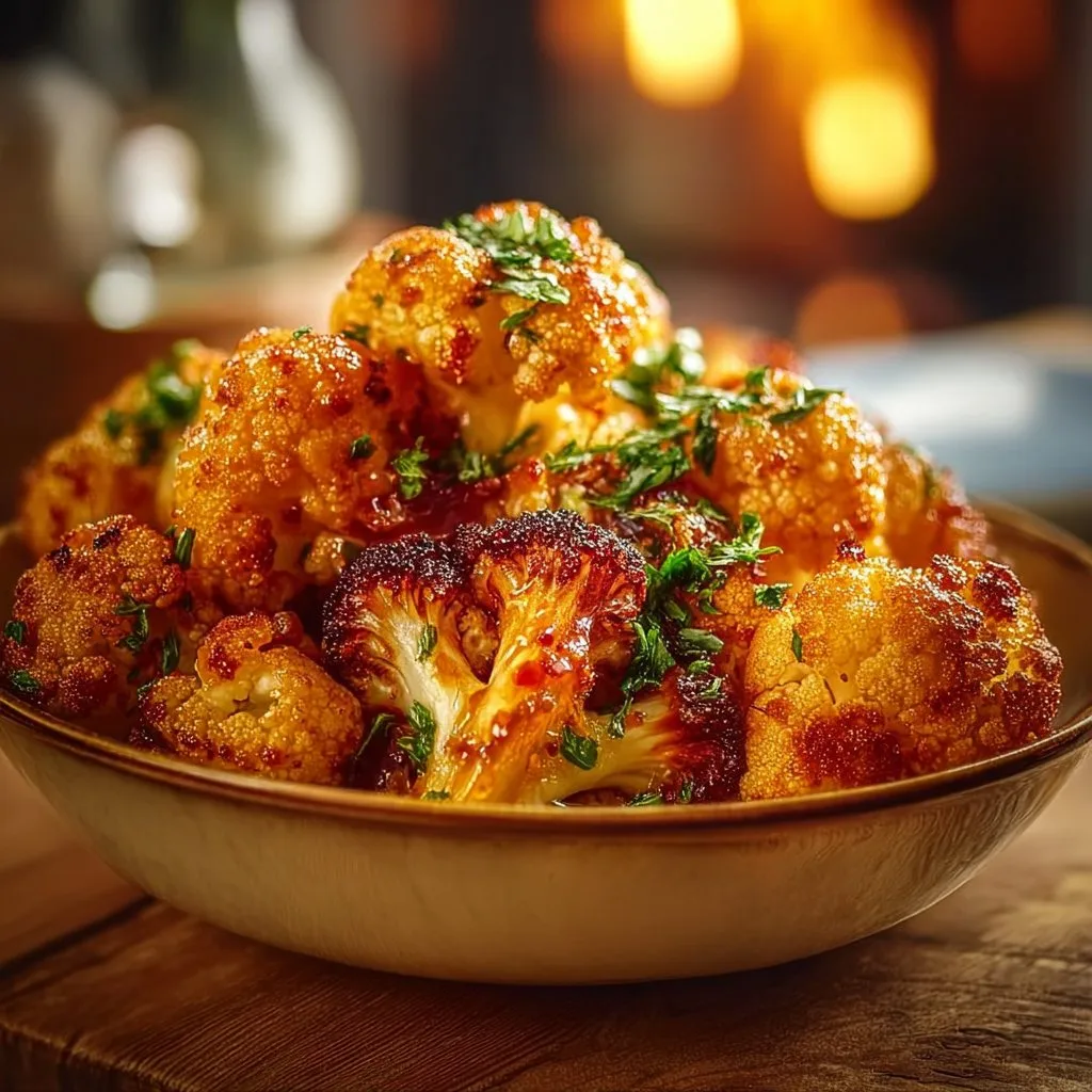 Sweet and Spicy Baked Cauliflower