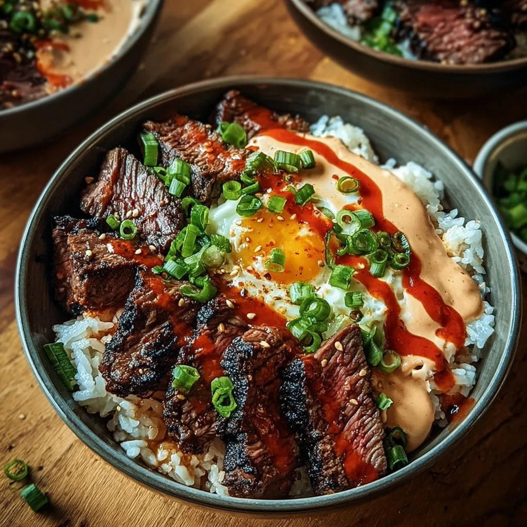 Korean BBQ Steak Rice Bowls