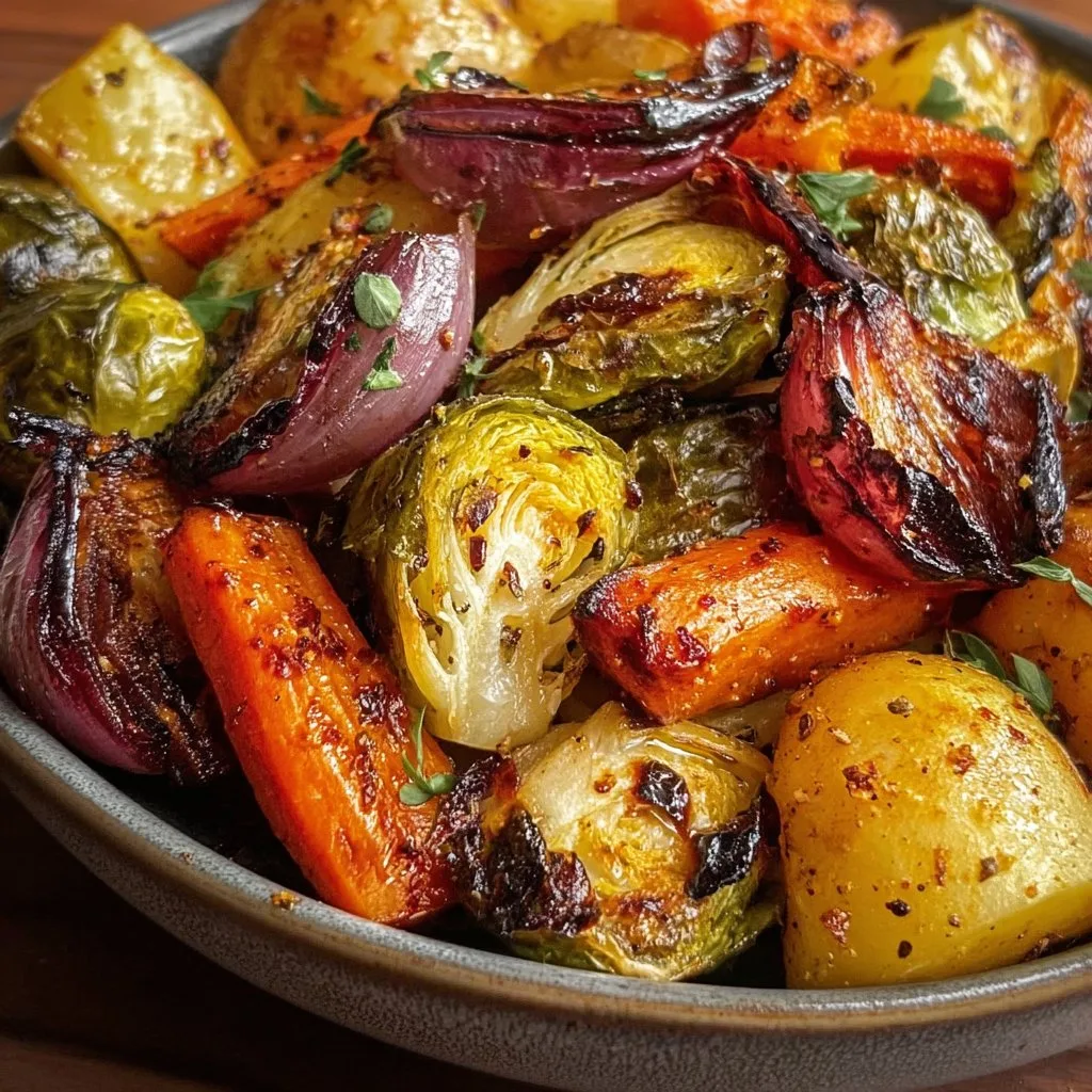 Maple Dijon Roasted Vegetables