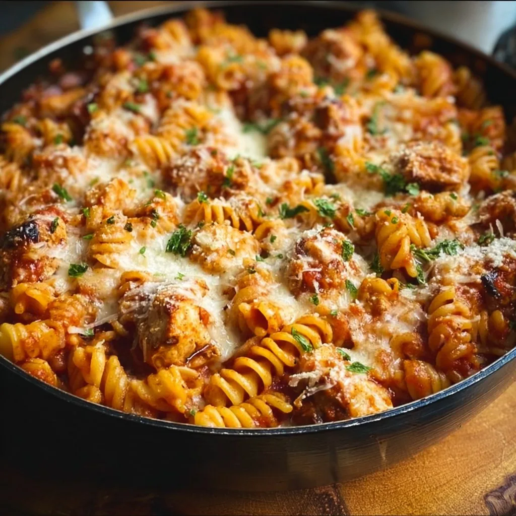 Prepare a Flavorful One-Pot Chicken Parmesan Pasta in 30 Minutes!