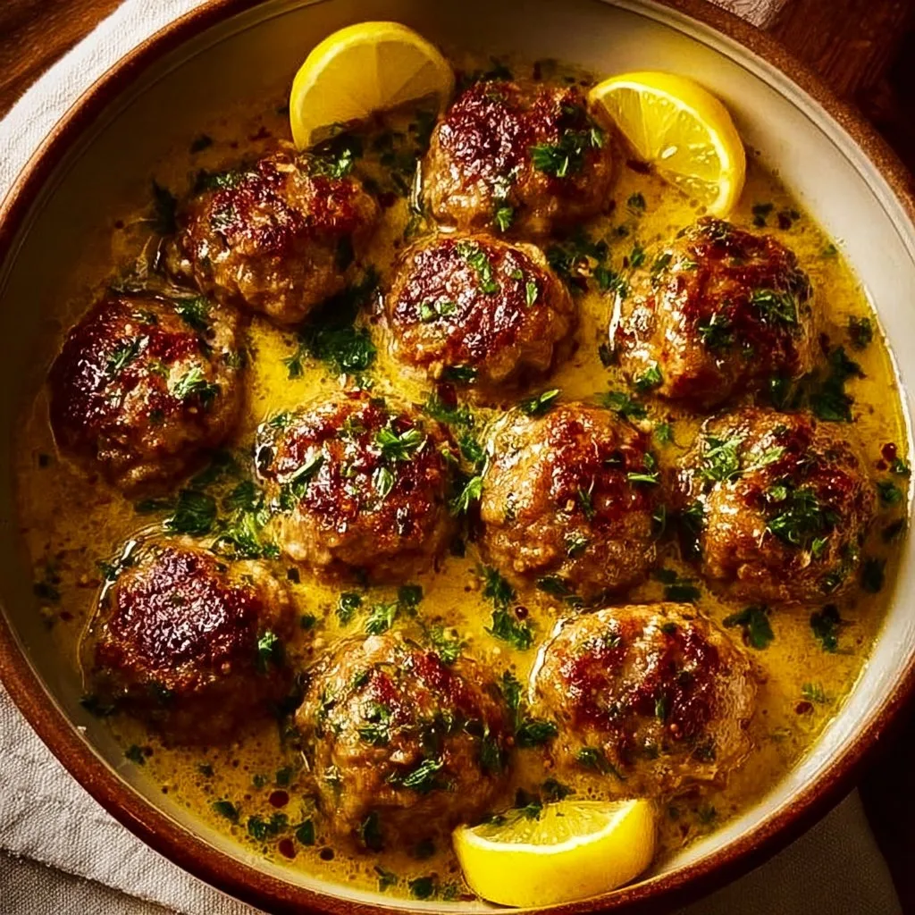 The Softest and Juiciest Greek Meatballs in Lemon Sauce