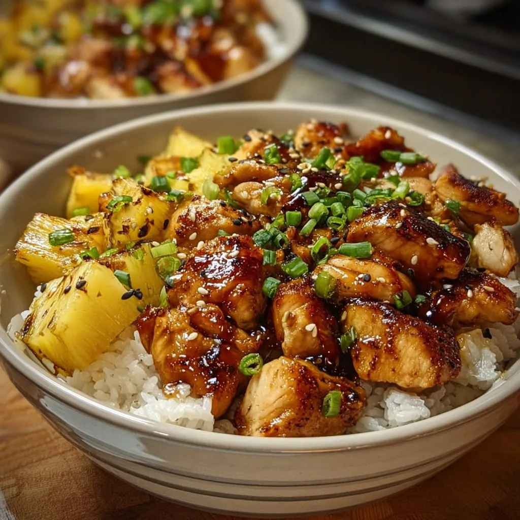 Teriyaki Chicken and Pineapple Bowls