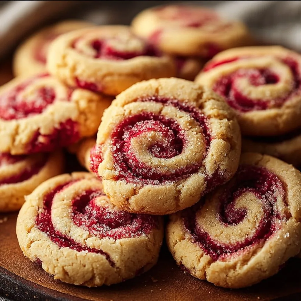 Raspberry Swirl Cookies