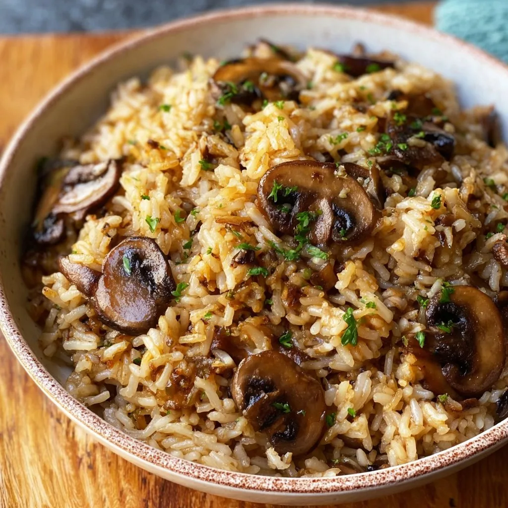 Garlic Butter Mushroom Rice