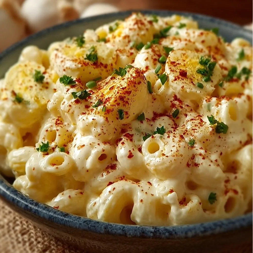 Deviled Egg Macaroni Salad