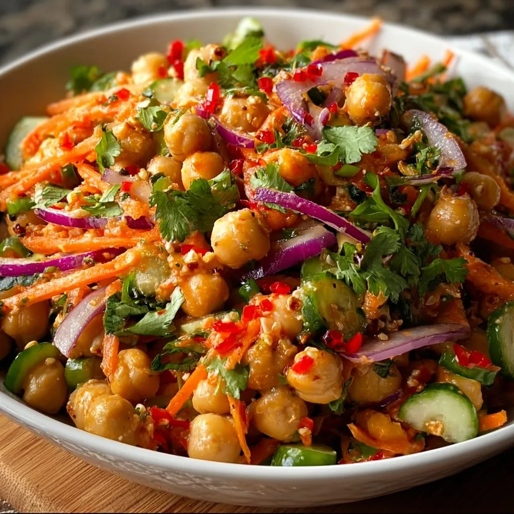 Crunchy Thai Chickpea Salad Recipe That You'll Love!