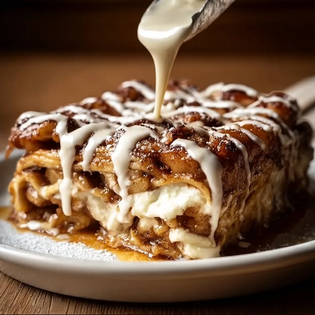 Indulge in a Cozy Cinnamon Roll Apple Lasagna Recipe Today!