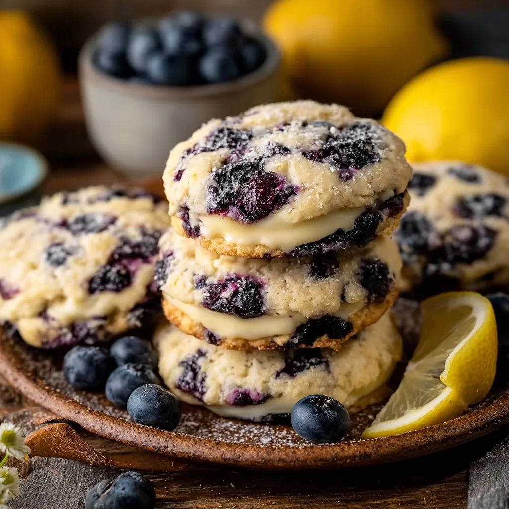 Lemon Blueberry Cheesecake Cookies