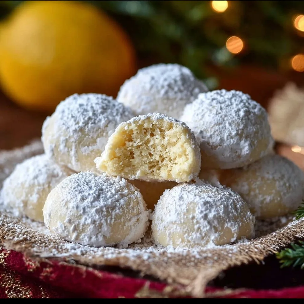 Lemon Cream Snowball Cookies – Melt-in-Your-Mouth Holiday Magic