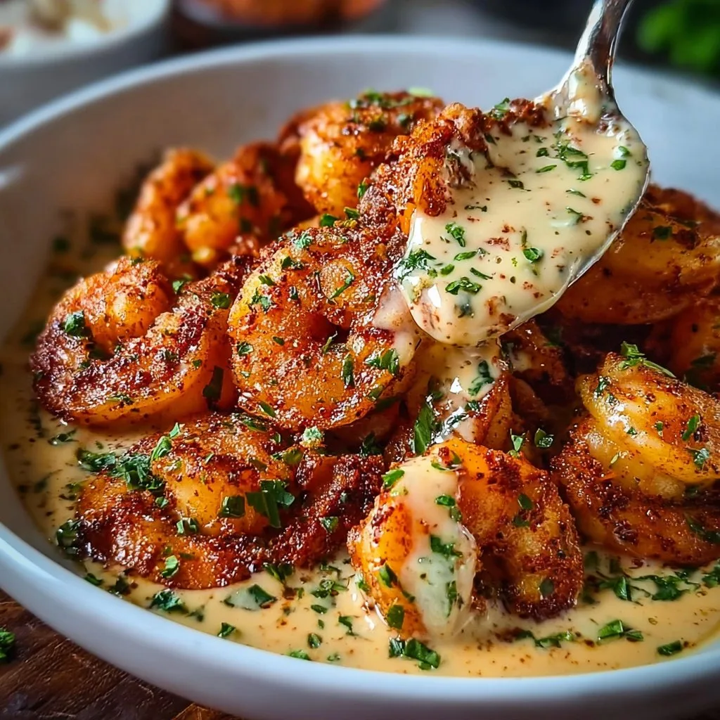 Crispy Cajun Shrimp with Creamy Sauce