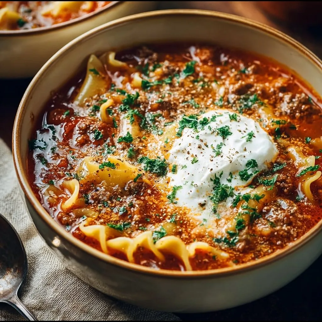 One-Pot Lasagna Soup