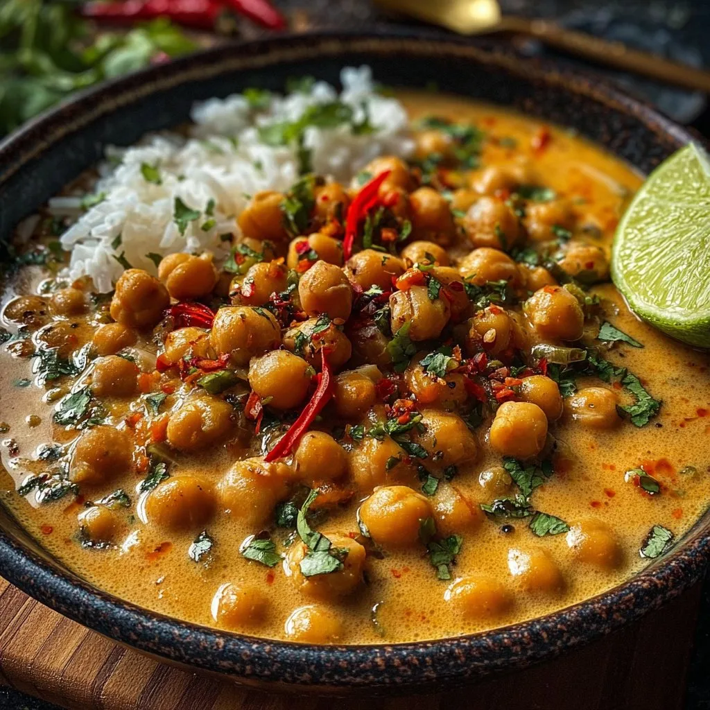 Creamy Thai Coconut Chickpeas