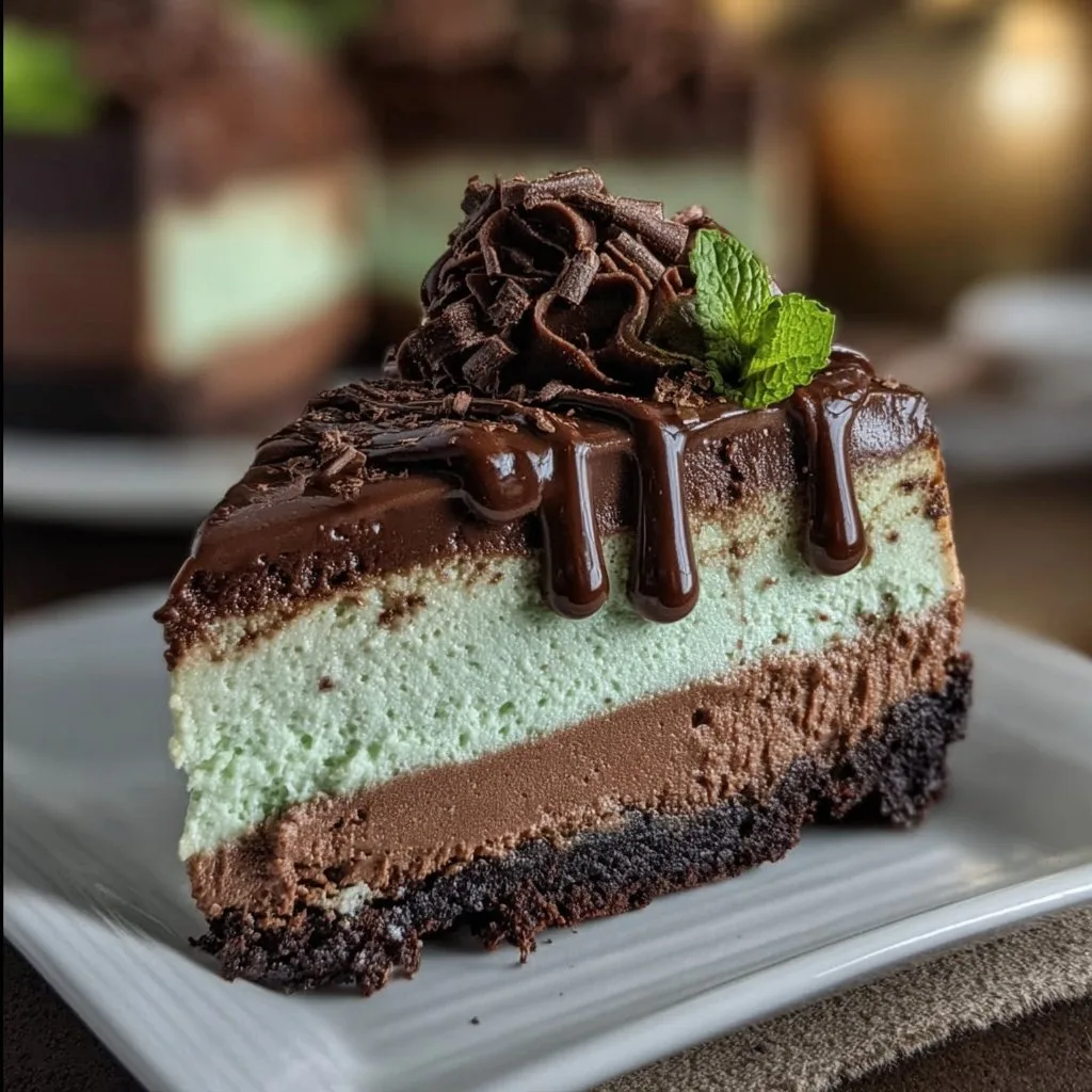 Decadent Mint Chocolate Cheesecake