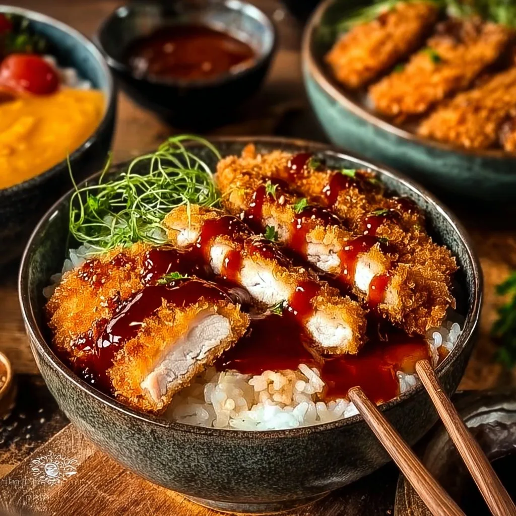Japanese Katsu Bowls with Tonkatsu Sauce