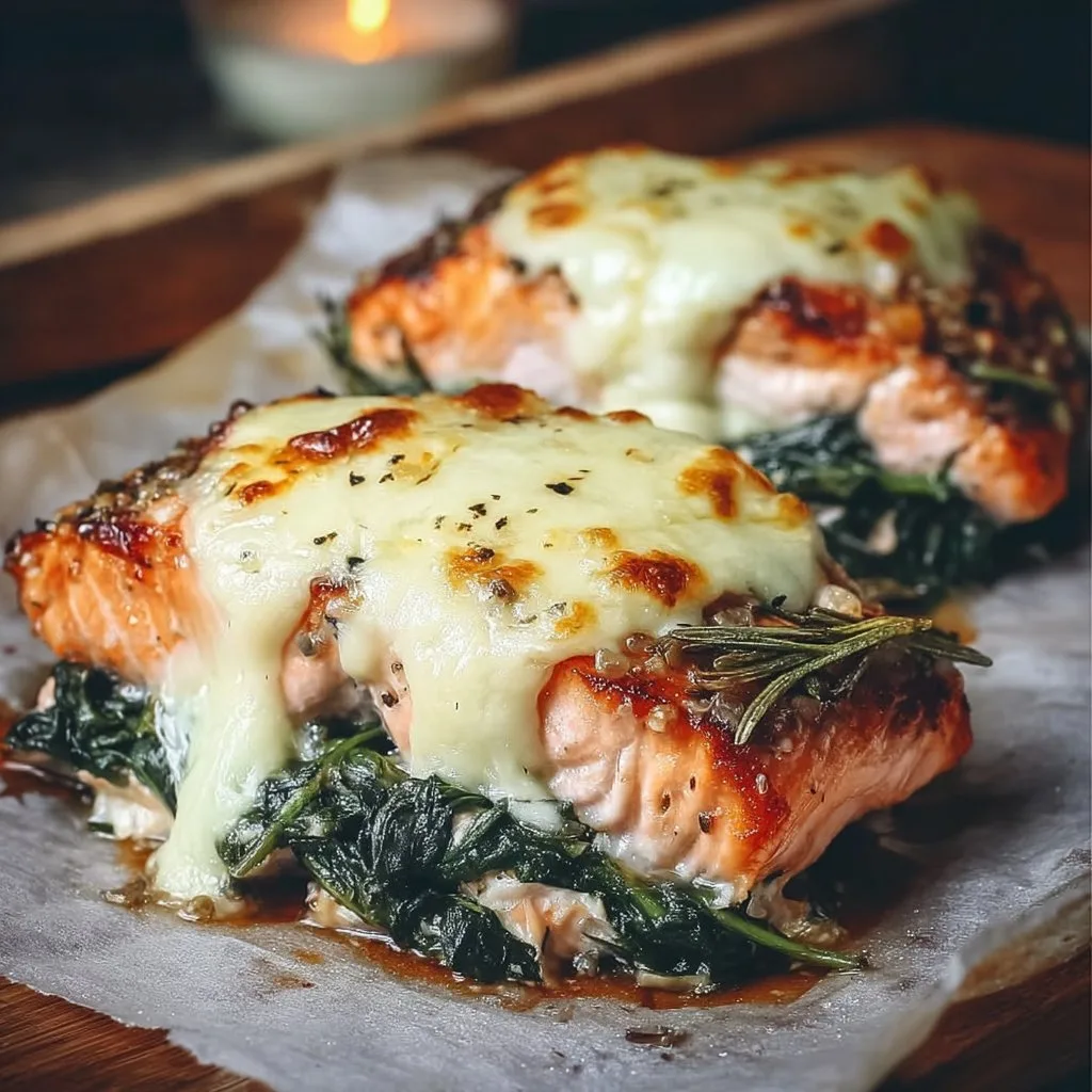 Irresistible Baked Salmon with Spinach and Mozzarella Bliss