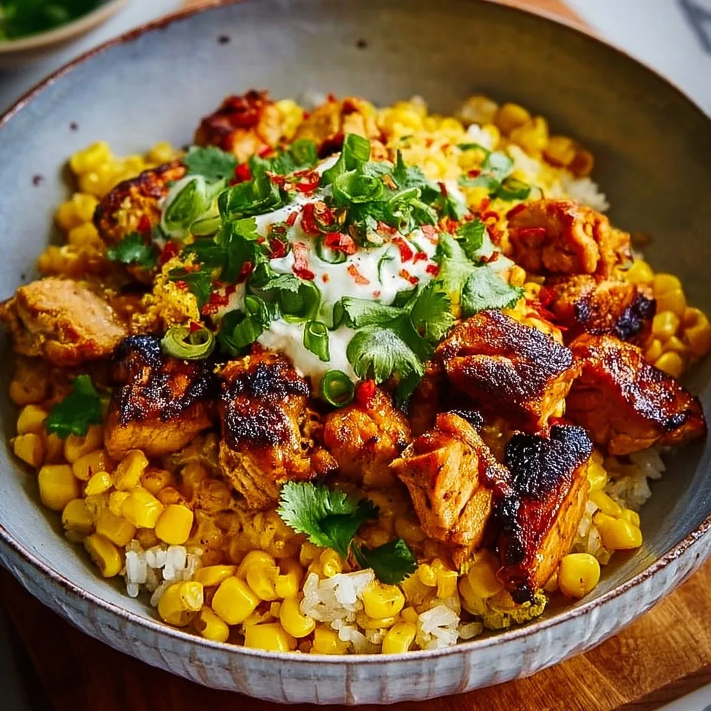 Street Corn Chicken Rice Bowl Recipe