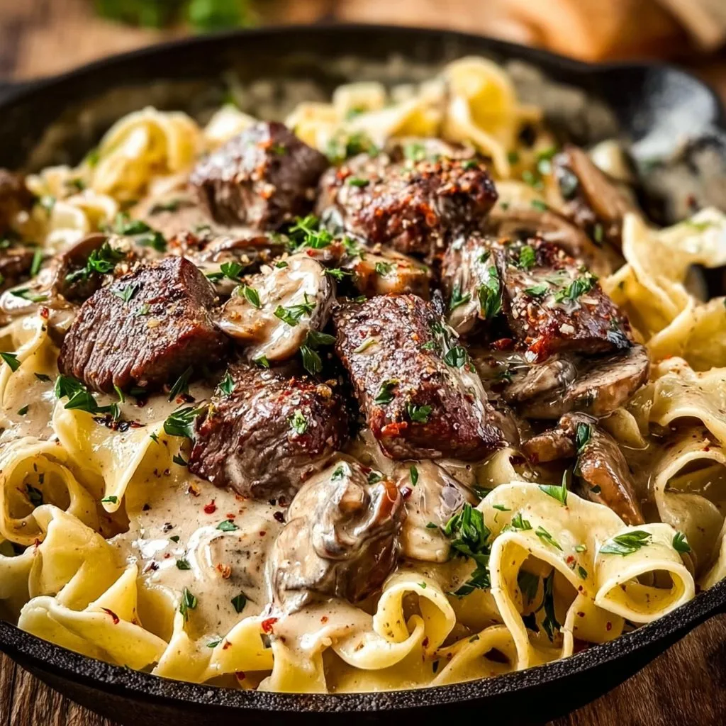 Peppercorn Steak Stroganoff