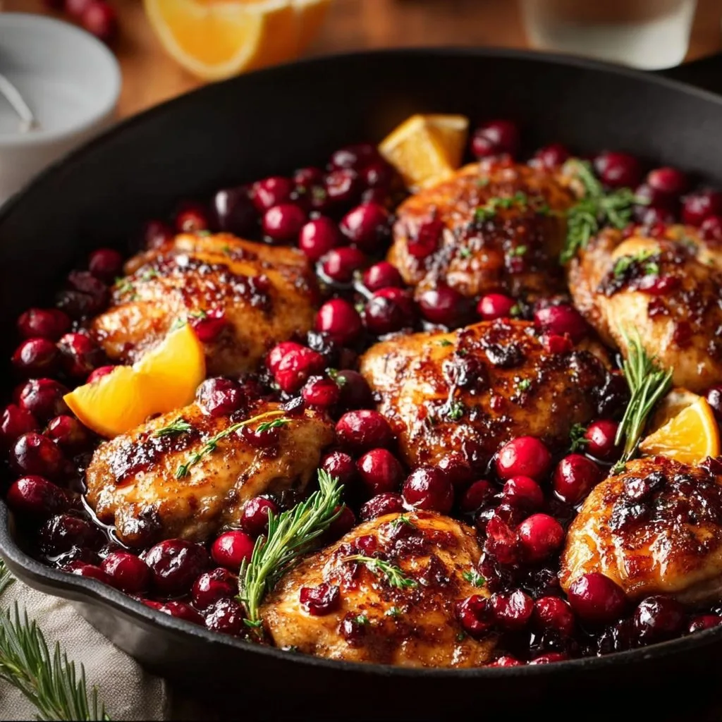 Skillet Cranberry Orange Chicken Recipe