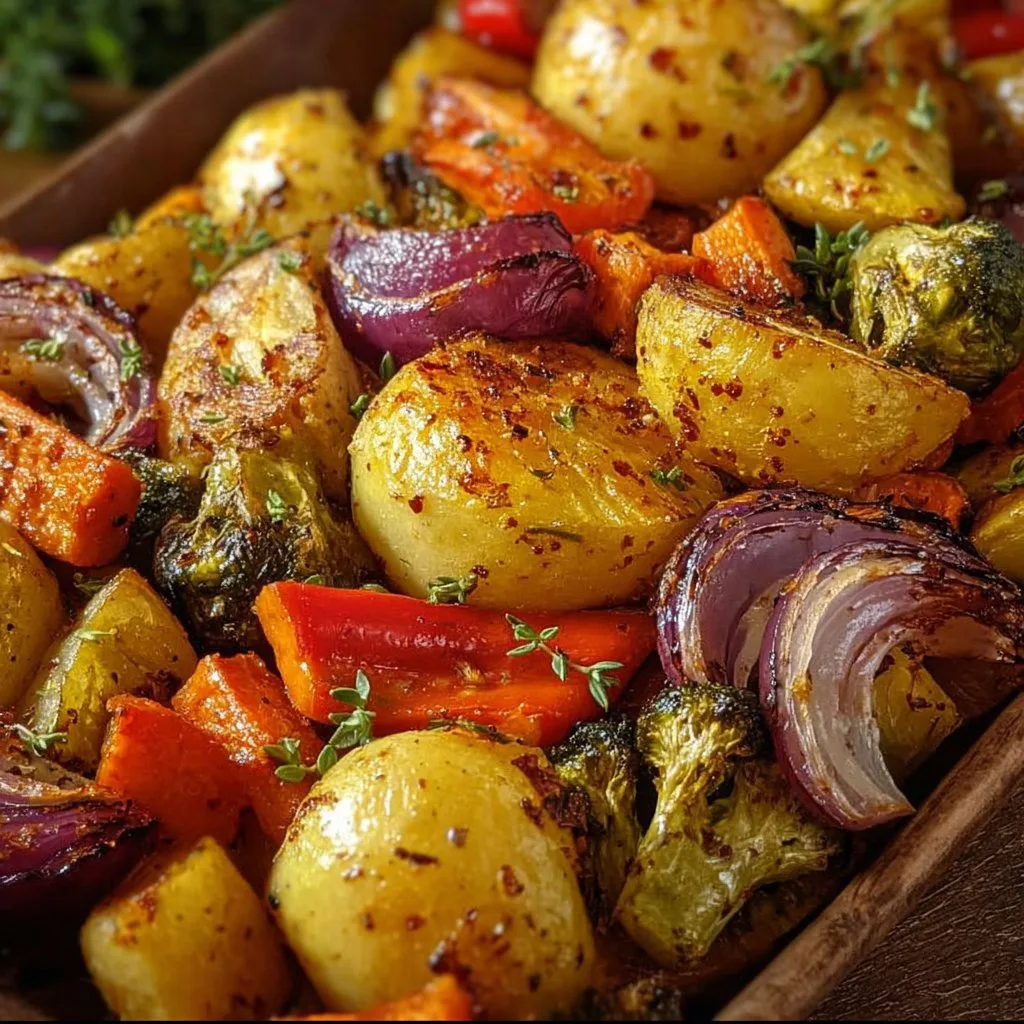 Maple Dijon Roasted Vegetables