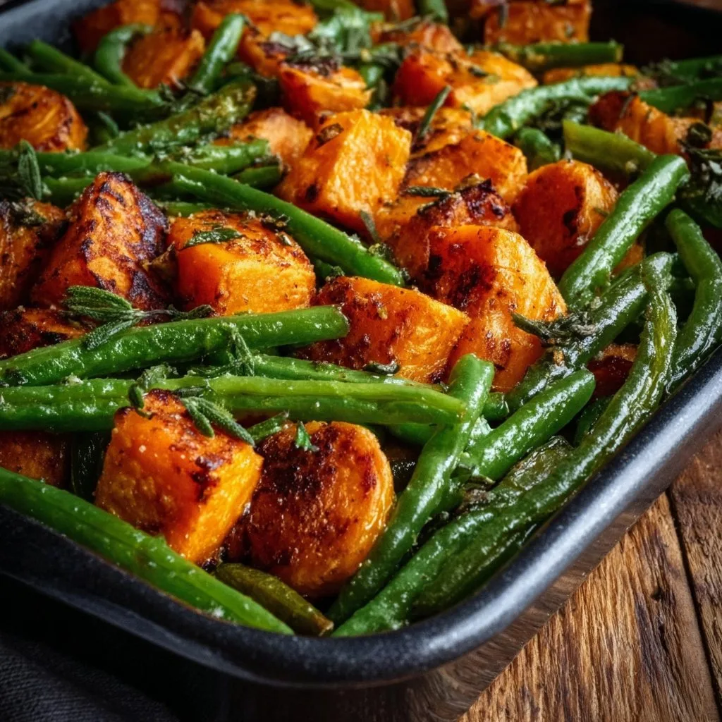 Sweet Potato & Green Bean Tray Bake: Easy & Delicious Recipe