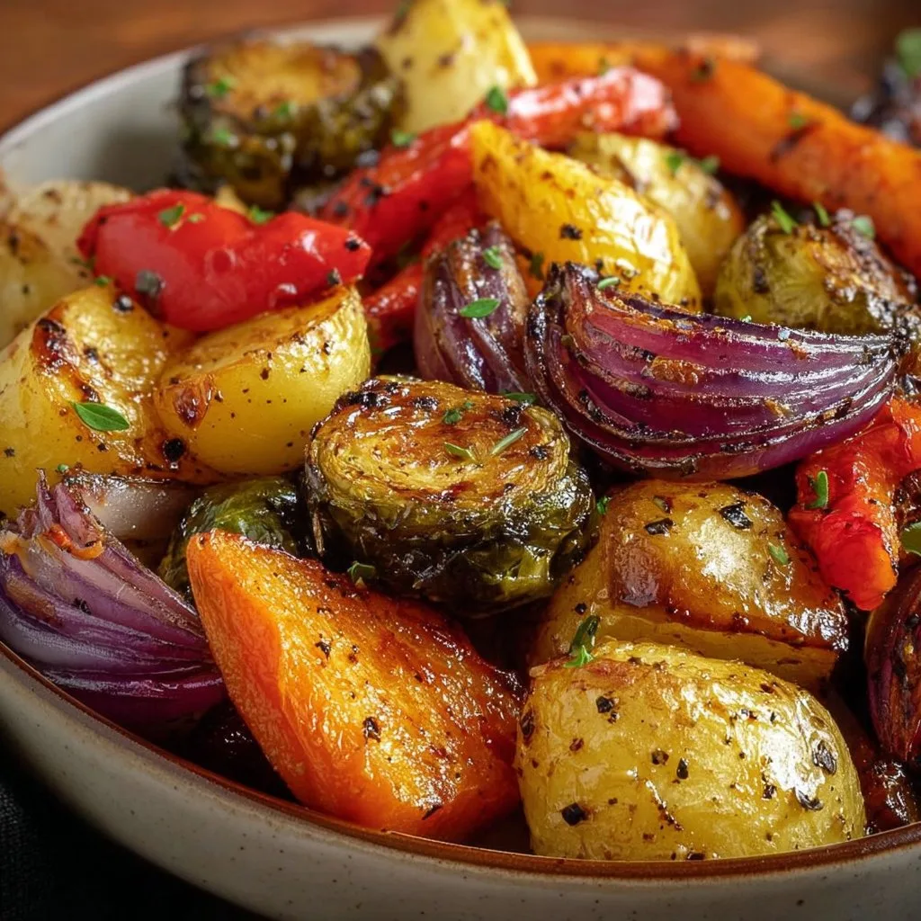 Maple Dijon Roasted Vegetables
