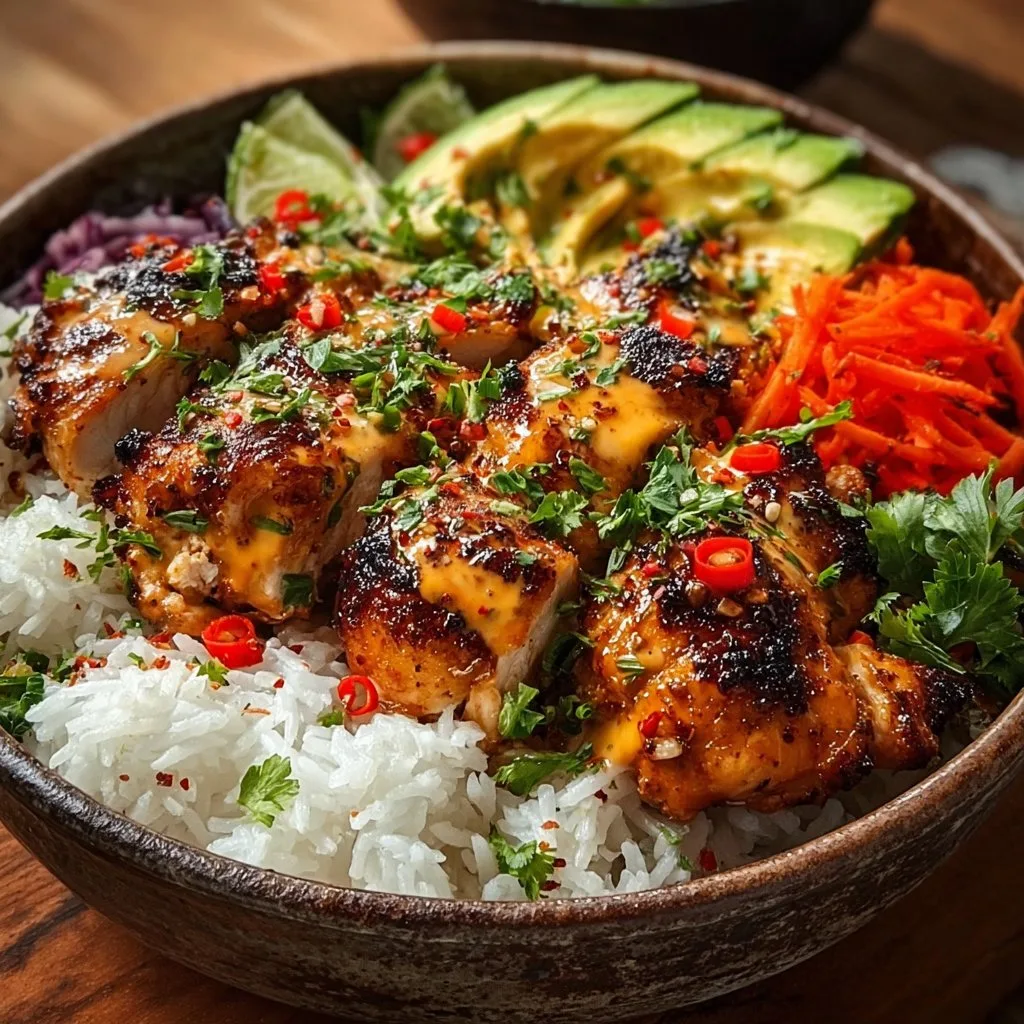 Spicy Maple Chicken and Coconut Rice